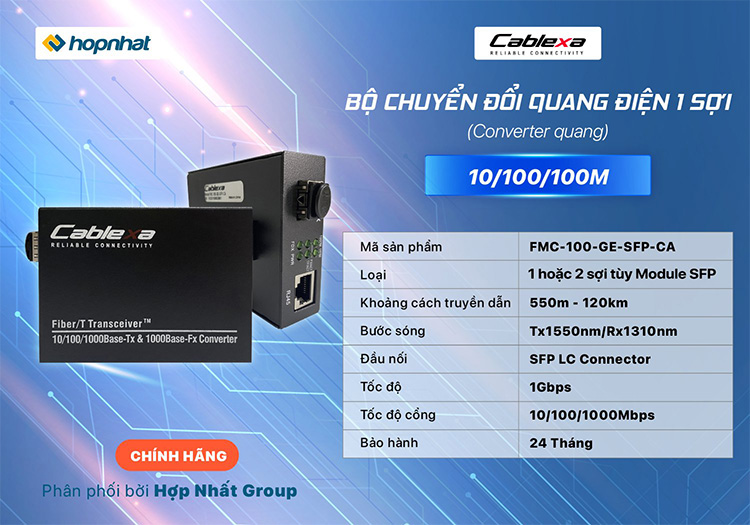 Converter quang FMC-100-GE-SFP-CA G-Net Converter quang FMC-100-GE-SFP-CA G-Net