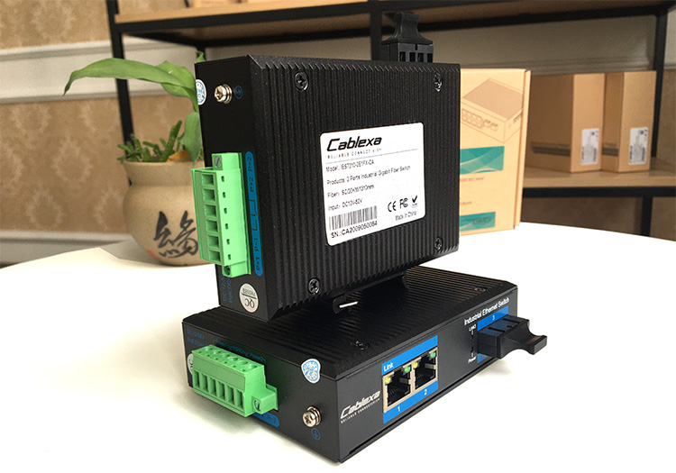 Converter quang công nghiệp IES7210 2E1FX CA Cablexa