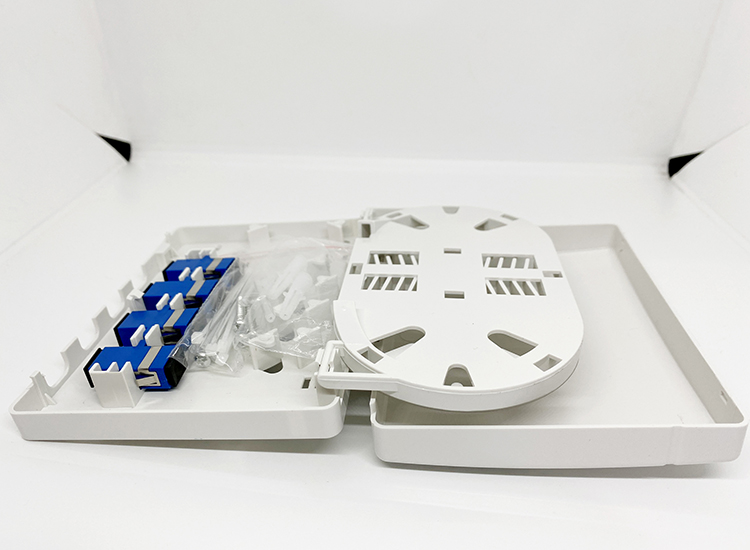 Hộp phối quang ODF 4FO hãng KCO, trong nhà, đủ phụ kiện