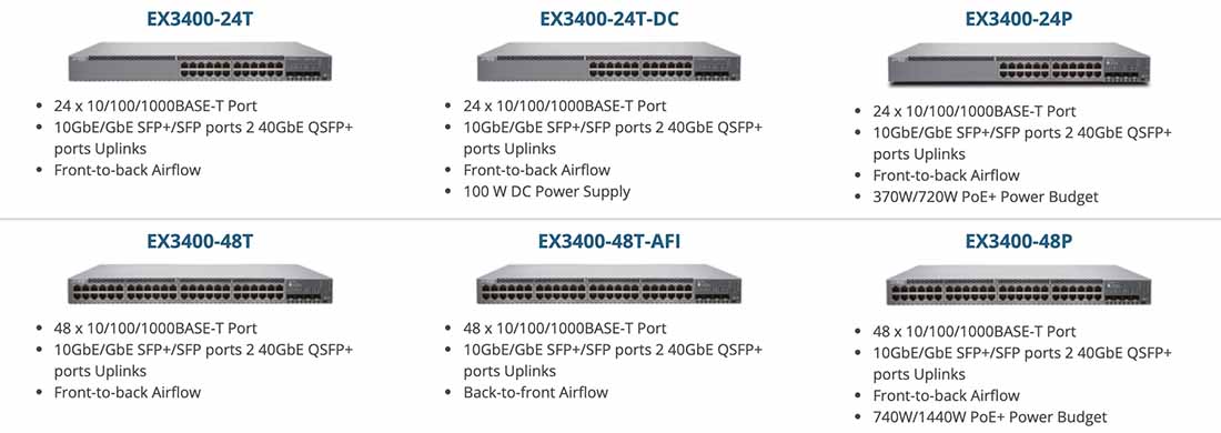 Juniper EX3400, Switch EX3400, Switch Juniper EX3400, Juniper EX3400 24 ports, Juniper EX340048 ports, Juniper EX3400 DC