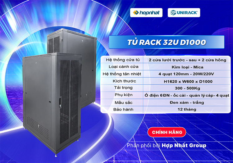 Thông số Tủ rack 32U D1000 2 cửa lưới Thông số Tủ rack 32U D1000 2 cửa lưới