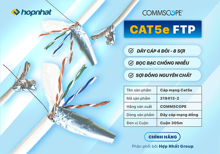 Cấu tạo của dây cáp mạng amp cat5e chống nhiễu