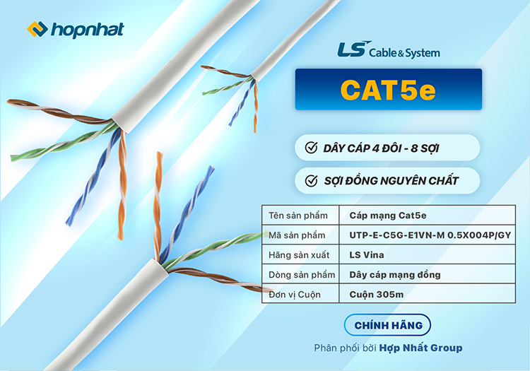 Cáp mạng Cat5e LS Cáp mạng Cat5e LS