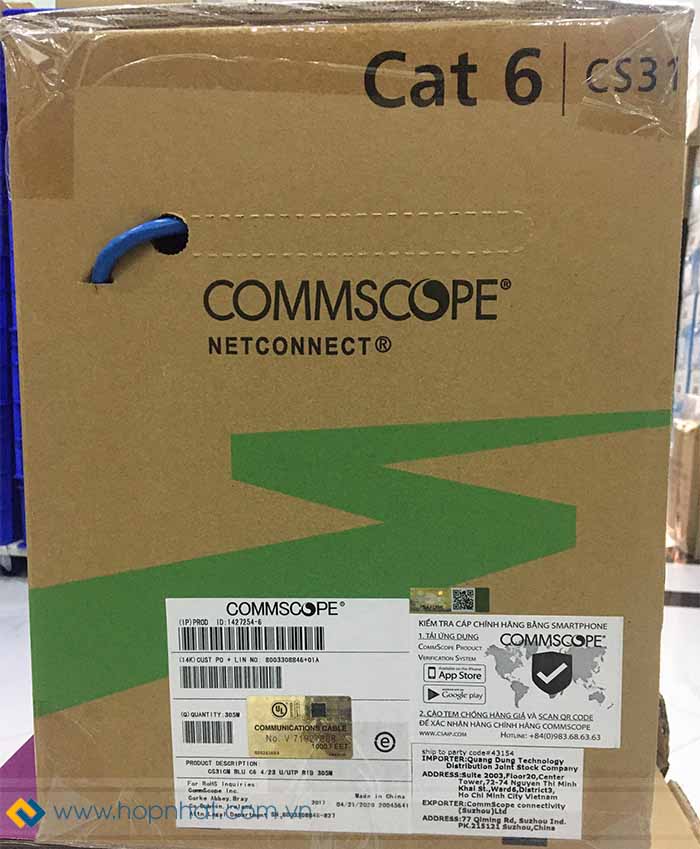 cáp mạng Cat6 Commscope AMP