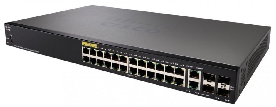 Cisco SF350-24P 24-port 10/100 POE Managed Switch Cisco SF350-24P 24-port 10/100 POE Managed Switch