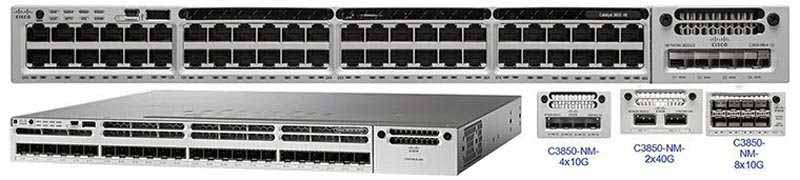 Cisco 3850 - Phân phối Switch Cisco 3850 12 ports, 24 ports, 48 ports chính hãng, giá cực tốt