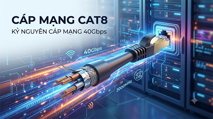 Cáp mạng Cat8 cho kỹ nguyên cáp mạng 40Gbps