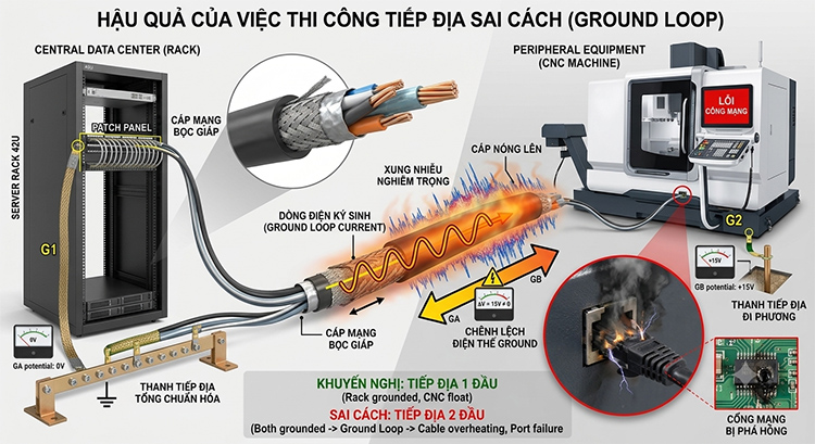 Hậu quả của việc thi công tiếp địa sai cách