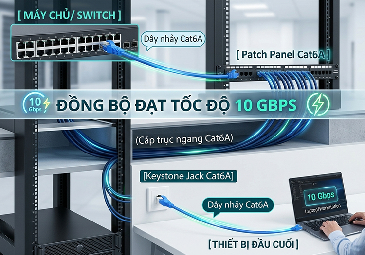 Sơ đồ nguyên lý đồng bộ hệ thống cáp cấu trúc