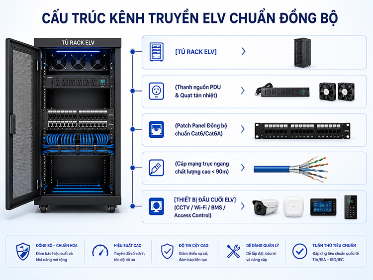 Quy hoạch cáp mạng đồng trong hệ thống ELV