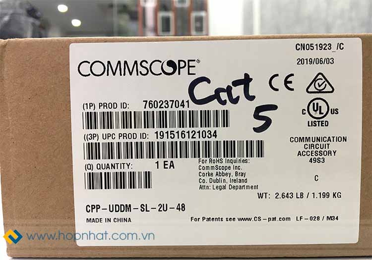 Tem thông tin sản phẩm trên Patch Panel Cat5e Tem thông tin sản phẩm trên Patch Panel Cat5e