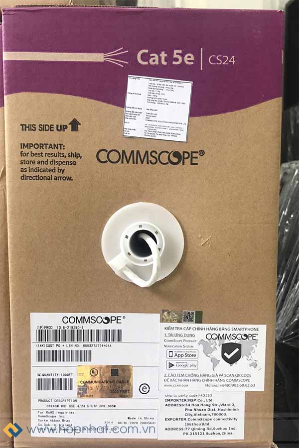 cáp mạng Cat5e Commscope cáp mạng Cat5e Commscope