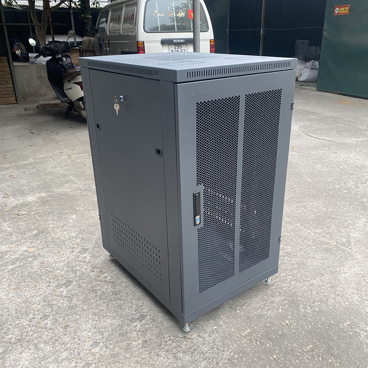 Tủ rack 20U D800 2 cửa lưới hãng Unirack