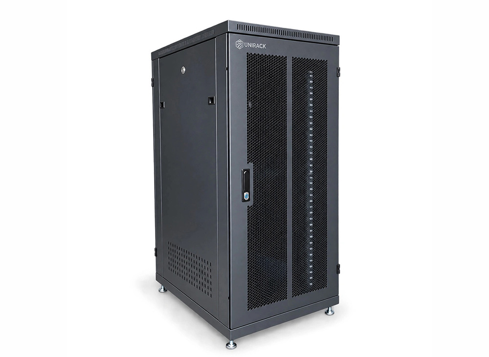 Tủ rack 27U D800 hãng Unirack 2 cửa lưới