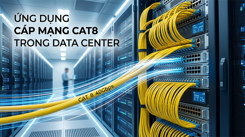 Dây cáp mạng Cat8 được ứng dụng rộng rãi trong Data Center