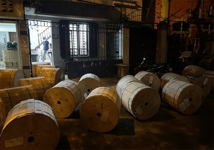 Cáp quang tại kho Hợp Nhất