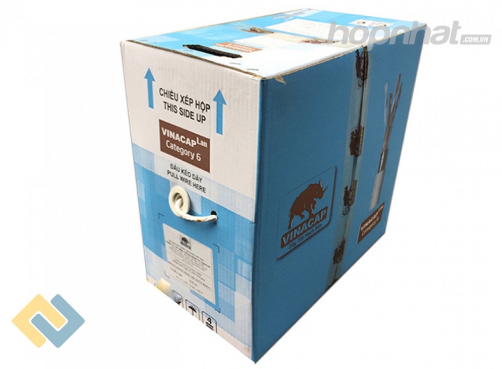 Cáp mạng cat6 UTP Vinacap chính hãng phân phối bởi Hợp Nhất Cáp mạng cat6 UTP Vinacap - Báo giá phân phối Cáp mạng cat6 UTP Vinacap chính hãng