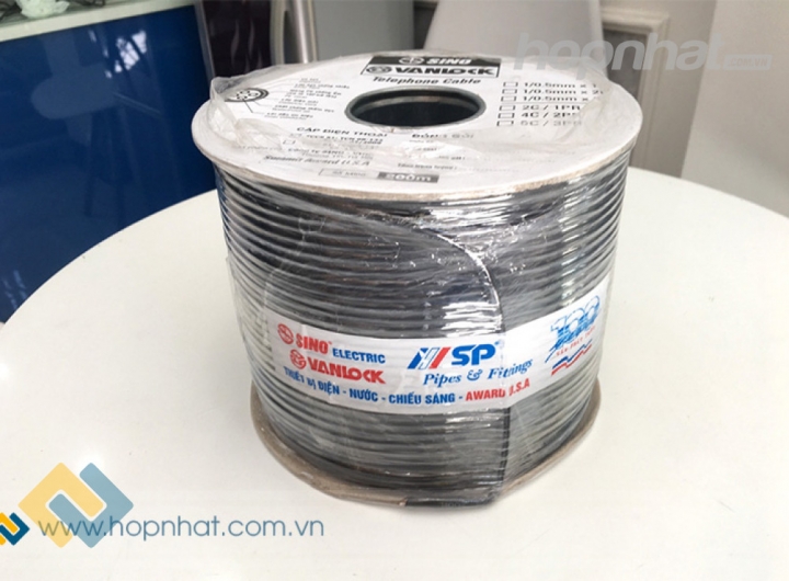 Cáp điện thoại 2 đôi 2x2x0.5 Sino chính hãng phân phối bởi Hợp Nhất Cáp điện thoại 2 đôi 2x2x0.5 Sino - Báo giá phân phối Cáp điện thoại 2 đôi 2x2x0.5 Sino chính hãng