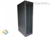 Tủ rack 42U D600 2 cửa lưới màu đen