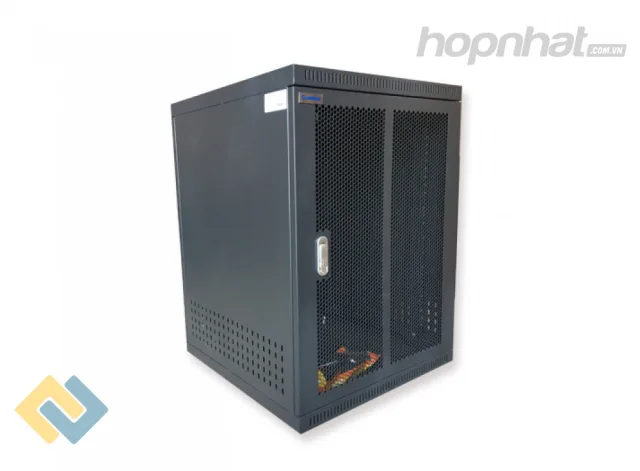 Tủ rack 15U D800 màu đen cửa lưới