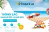 Thông  báo nghỉ du lịch hè 2022