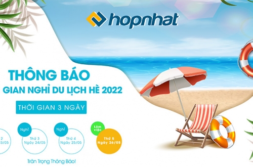 Thông  báo nghỉ du lịch hè 2022