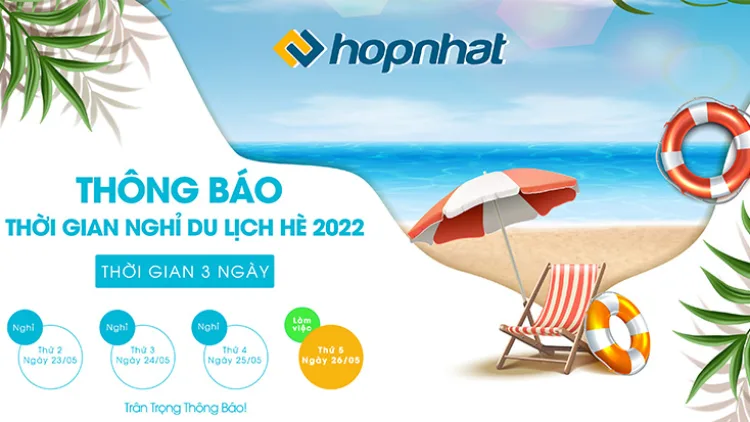 Thông  báo nghỉ du lịch hè 2022