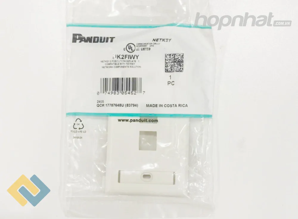 Mặt mạng 2 cổng, mặt mạng đôi Panduit NK2FIWY