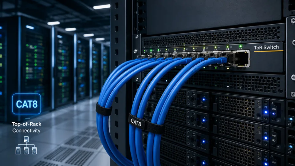 Cáp mạng Cat8 là gì? Dùng cho kết nối Top-of-Rack 25/40 Gbps trong phòng máy chủ