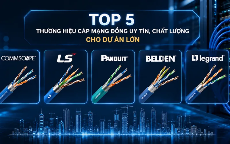 Top 5 thương hiệu cáp mạng đồng uy tín, chất lượng cho dự án lớn