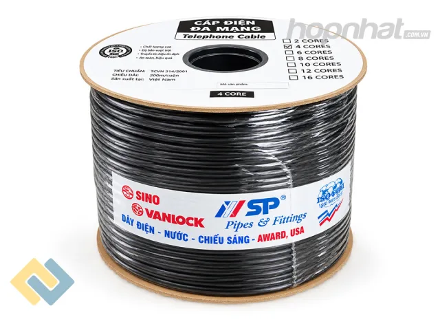 Cáp điện thoại 2 đôi 2x2x0.5 Sino