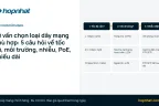 Tư vấn chọn loại dây mạng phù hợp: 5 câu hỏi về tốc độ, môi trường, nhiễu, PoE, chiều dài