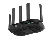 Ảnh thu nhỏ RG-EG105GW-X nhìn từ phía sau ở góc thấp, router AX3000 của Reyee