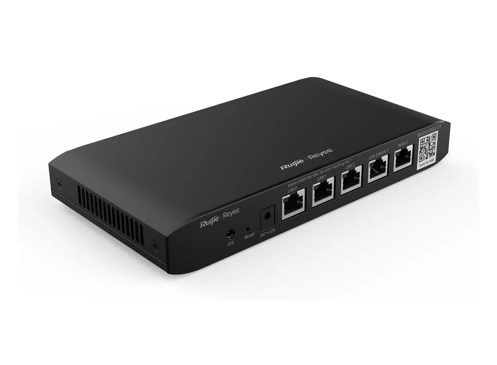Router Reyee RG-EG105G-V3 nhìn chéo phía trước bên phải, ảnh hãng