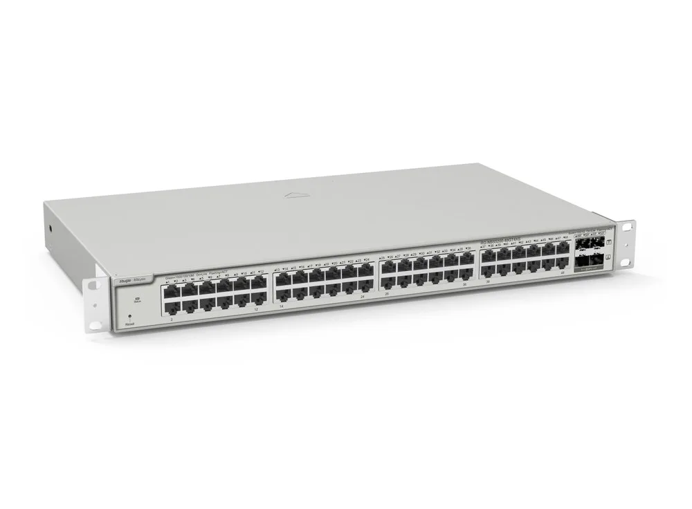 RG-NBS5200-48GT4XS nhìn nghiêng phía trước, ảnh hãng Ruijie