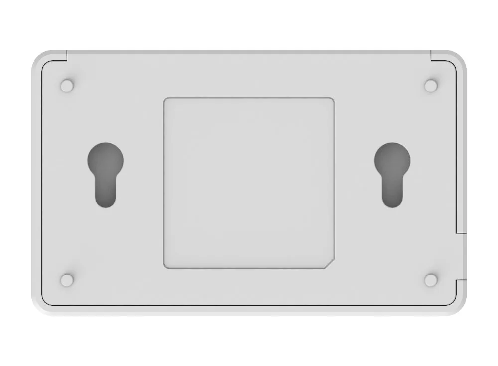 Mặt đáy switch RG-ES05F với hai lỗ treo tường
