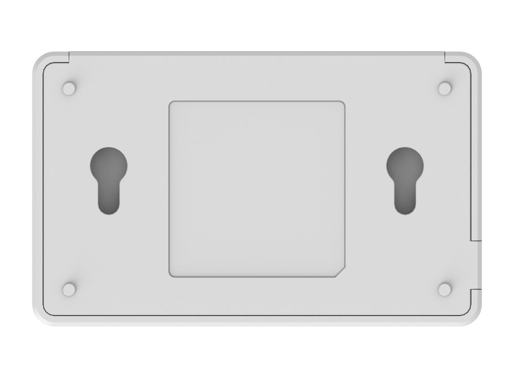 Mặt đáy switch RG-ES05F với hai lỗ treo tường