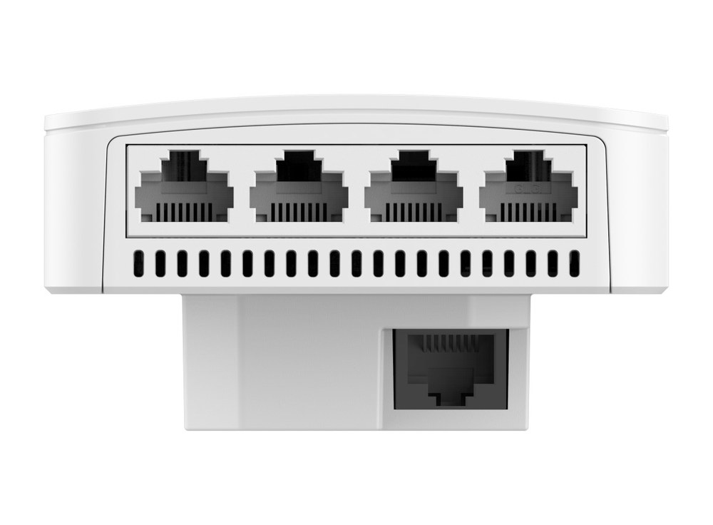 Ảnh cạnh RG-RAP1200(P); datasheet ghi 5 cổng Gigabit, 1 cổng cấp PoE ra