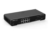 Ảnh thu nhỏ Switch Ruijie RG-NBS3100-8GT2SFP chụp nghiêng, 8 cổng Gigabit và 2 cổng SFP
