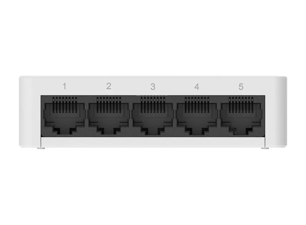 Năm cổng RJ45 10/100/1000Base-T trên mặt trước RG-ES05G-L