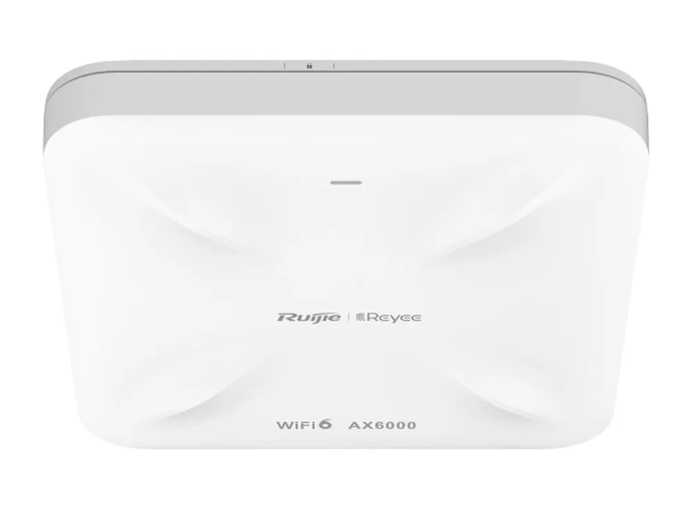RG-RAP2260(H) chụp mặt trước từ góc thấp, AP hai băng tần tổng 5950 Mbps