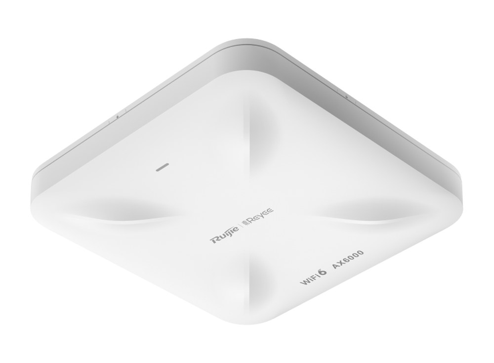 RG-RAP2260(H) nhìn chéo từ phía dưới, access point Wi-Fi 6 AX6000 lắp ốp trần