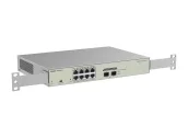 Ảnh thu nhỏ RG-NBS3100-8GT2SFP-P-V2 gắn tai rack, chụp nghiêng từ phía trước