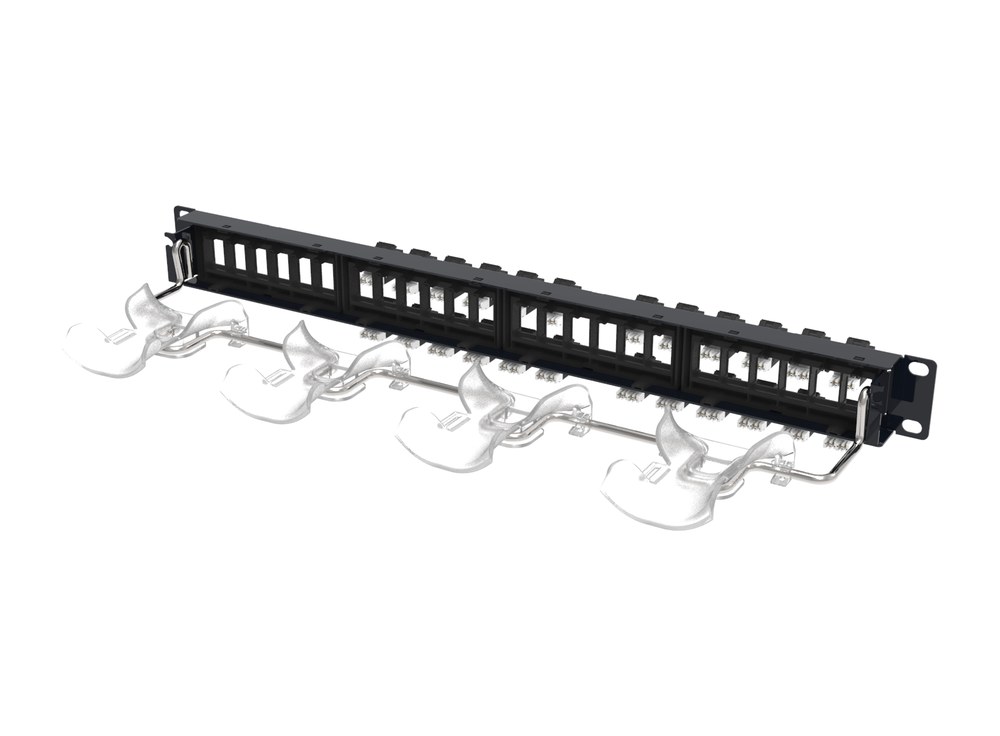 Mặt sau panel 760242562 với thanh quản lý cáp và máng đỡ cáp phía sau