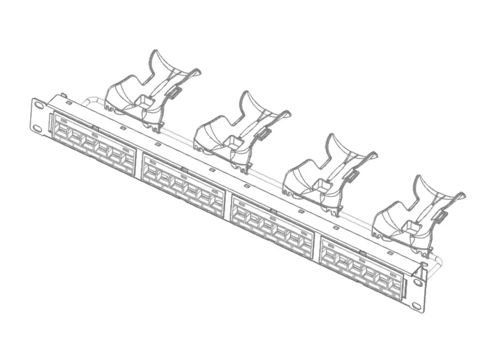 Hình minh họa panel DDM phẳng 24 cổng CommScope trong hướng dẫn lắp đặt
