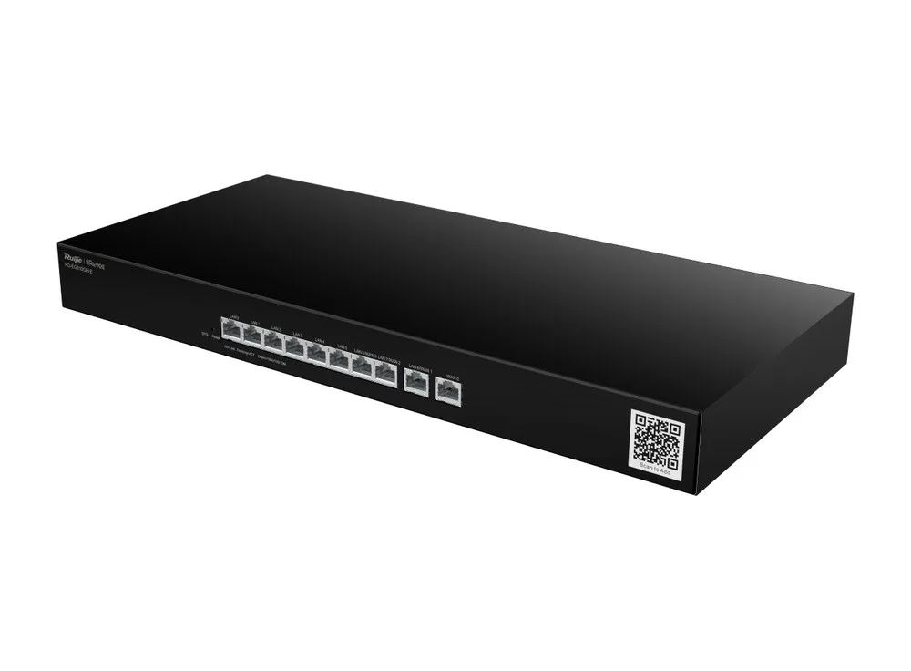 RG-EG310GH-E nhìn chéo từ bên trái, router Reyee dòng EG300