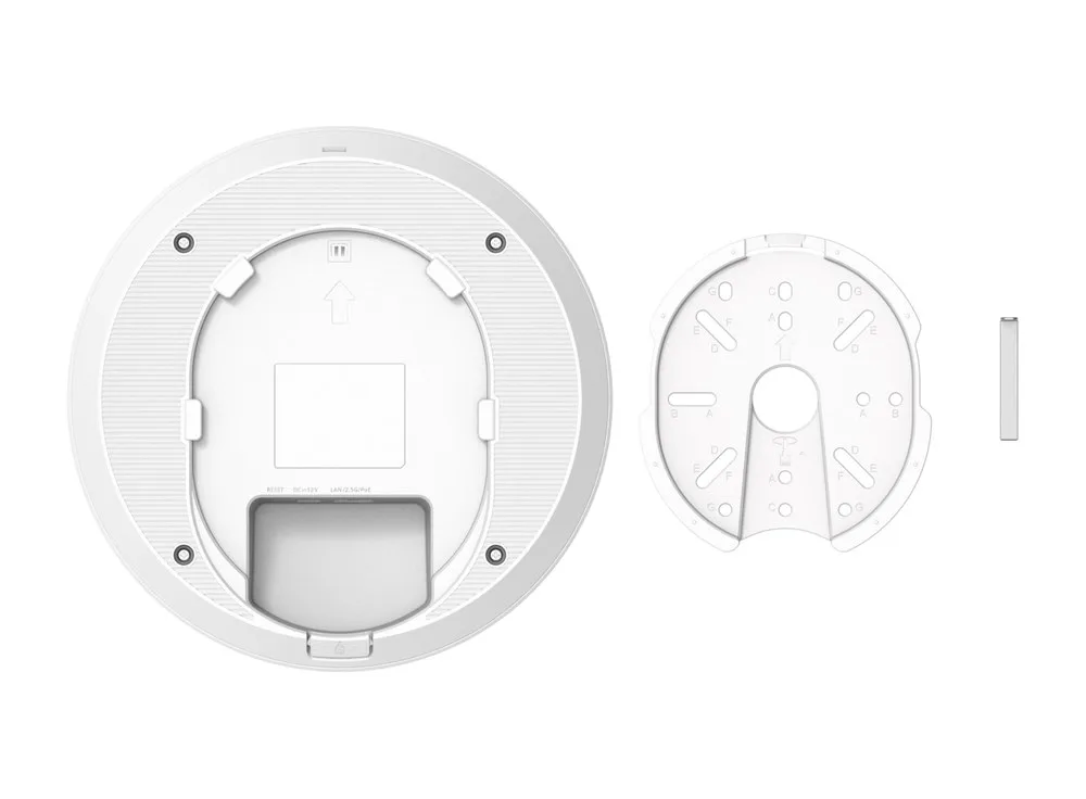 Mặt sau AP ốp trần RG-RAP72 và giá lắp đi kèm trong hộp, ảnh hãng