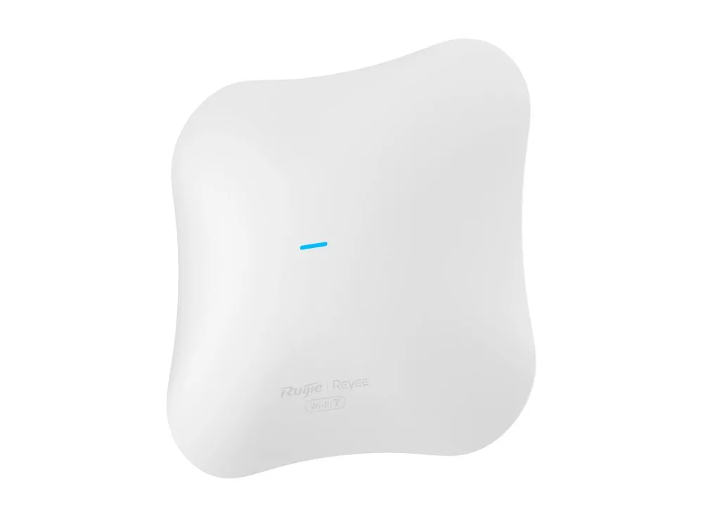 RG-RAP72Pro chụp góc nghiêng mặt trước, AP Wi-Fi 7 lắp trần hoặc tường