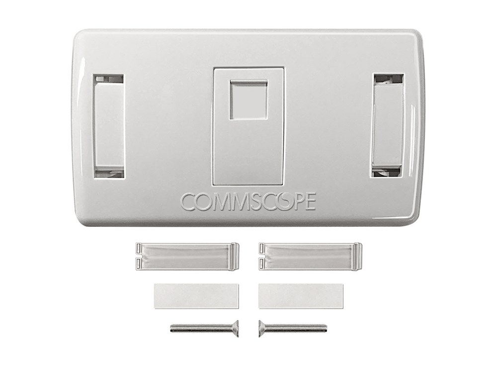 Bộ mặt mạng Decorator SL Series 1 cổng 2-1427030-1 màu trắng kèm nắp che, nhãn và vít