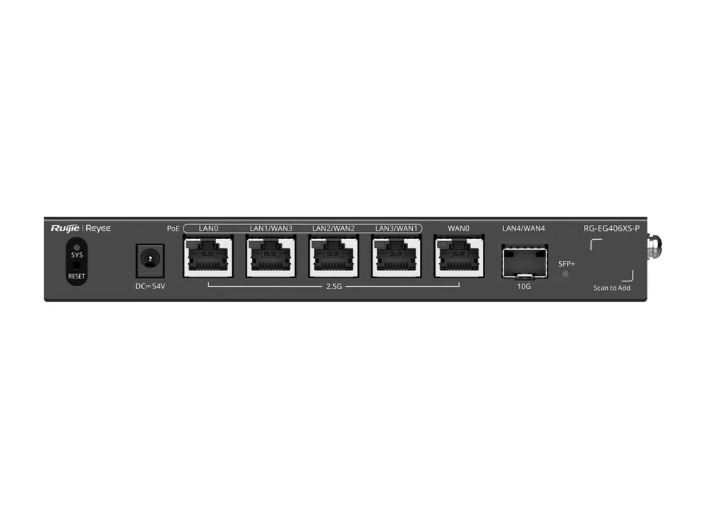 RG-EG406XS-P nhìn thẳng chính diện, ảnh hãng Ruijie